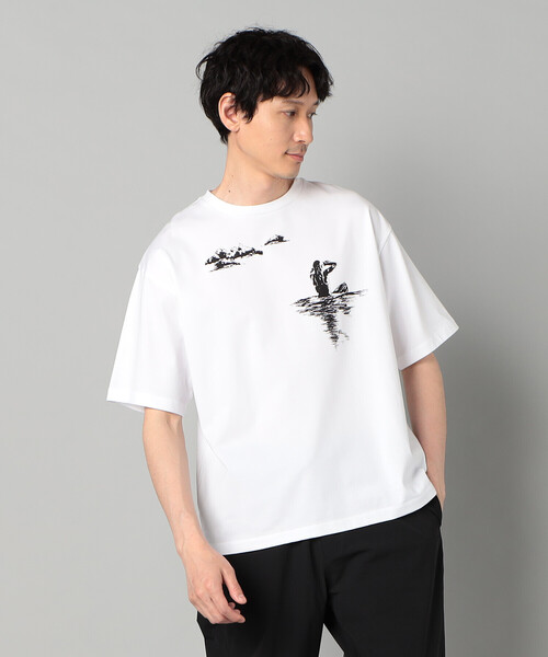 β MEN tシャツ サーフガールプリント Tシャツ メンズ : ZOZOTOWN
