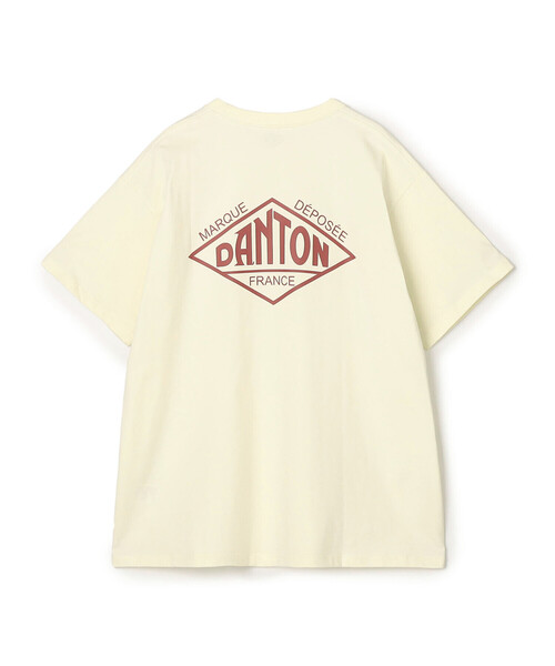 DANTON 半袖シャツ アイボリー ギャザー付き DANTON（ダントン）の「DANTON | コットンリネン 半袖バンド