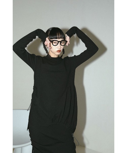 ニット セーター BLOCKING GATHER KNIT レディース
