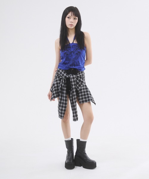 DAIYA（ダイヤ） tシャツ イーグルプリントホルターネックトップス