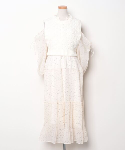 FURFUR 「FURFUR」 コンビワンピース ONE SIZE ベージュ