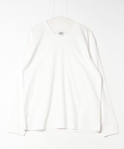 「NANO universe」 長袖Tシャツ X-LARGE ホワイト メンズ