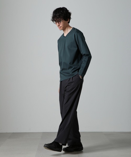 「NANO universe」 長袖Tシャツ X-LARGE ホワイト メンズ