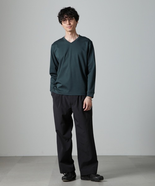 「NANO universe」 長袖Tシャツ X-LARGE ホワイト メンズ