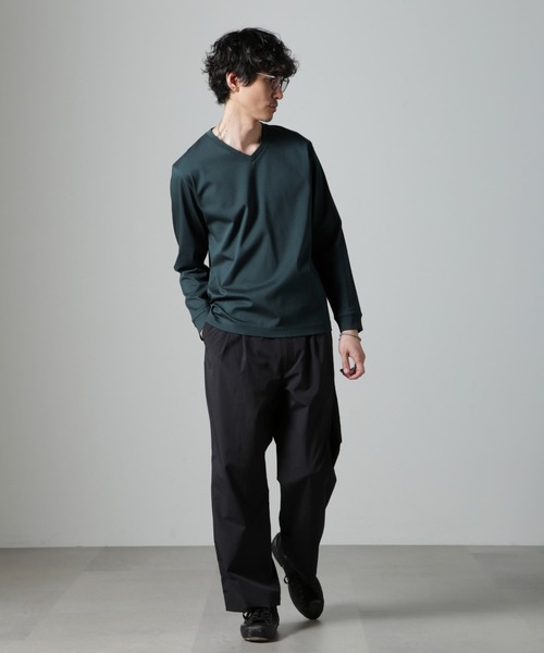「NANO universe」 長袖Tシャツ X-LARGE ホワイト メンズ