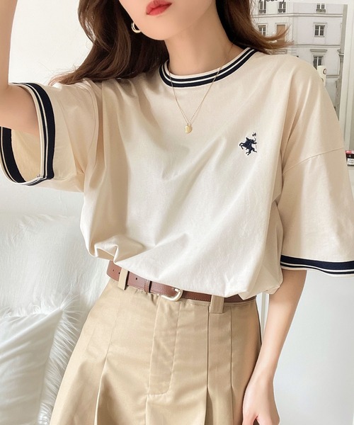 「Java」 半袖Tシャツ LARGE ベージュ レディース