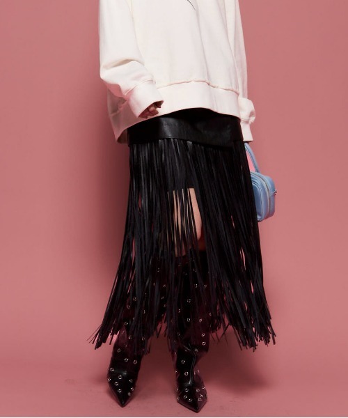 maison special ヴィーガンレザーボリュームスカート MAISON SPECIAL スカート Vegan Leather Tight Skirt