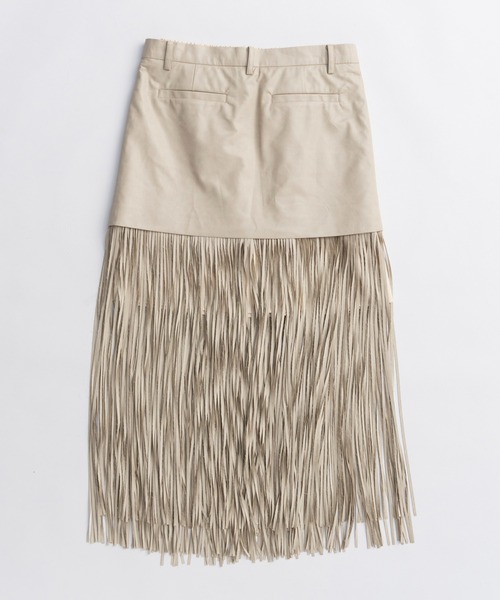MAISON SPECIAL（メゾンスペシャル） スカート Vegan Leather Fringe