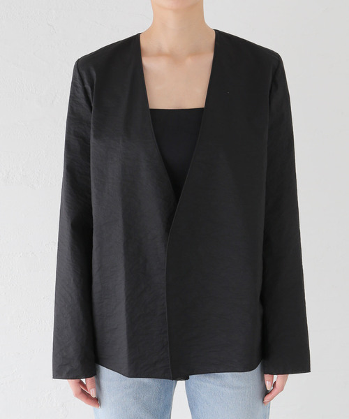 2023ss Plage　ノーカラージャケット36 plage（プラージュ） ノーカラージャケット 36 ホワイト レディース