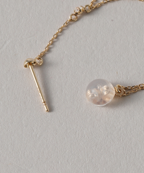 Lilas ピアス 「WEB限定」デュアルチェーンダイヤピアス K10（両耳