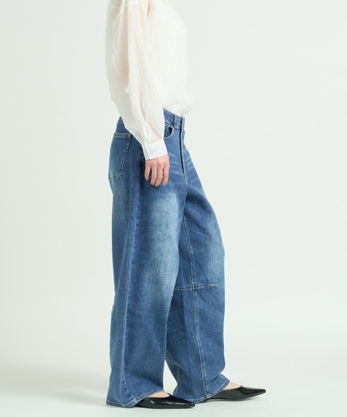 A.D.C.L. ジーンズ デニム デニムパンツ ストレッチ バレルシルエット