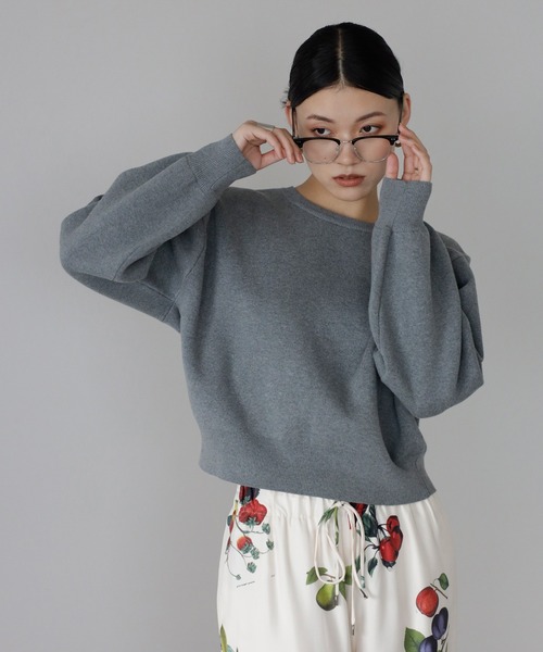 ENC ニット セーター sweat like knit pullover / スウェットライク