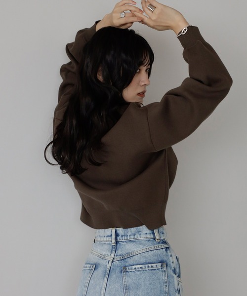 ENC ニット セーター sweat like knit pullover / スウェットライク
