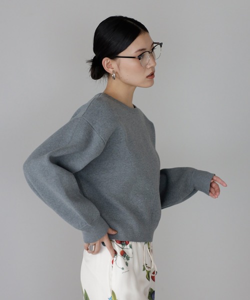 ENC ニット セーター sweat like knit pullover / スウェットライク