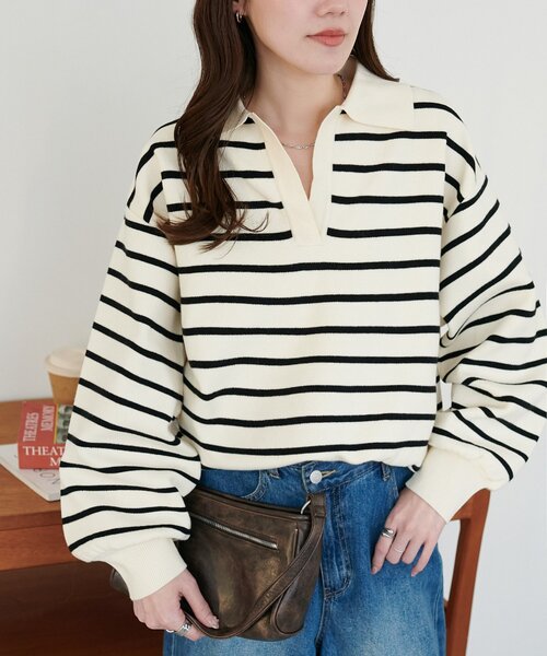 Discoat（ディスコート） ニット セーター スウェットライクスキッパー