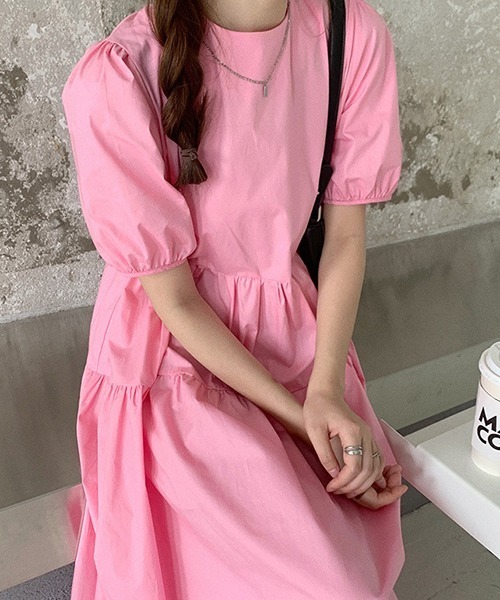 「FREE STYLISTS」 「Duowei」半袖ワンピース FREE ピンク レディース_画像5