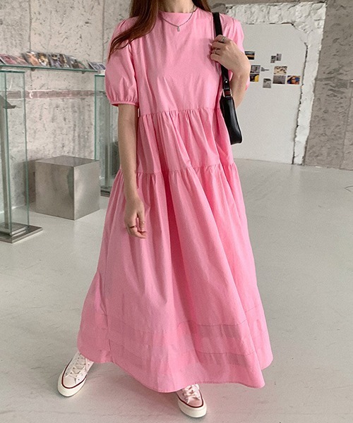 「FREE STYLISTS」 「Duowei」半袖ワンピース FREE ピンク レディース_画像6