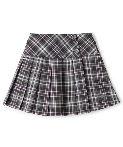 ♥プリーツプリーズ♥中古品　キュロットスカート カーキー色 スカーチョ¸¸✿ KP スカート チェック プリーツキュロットスカート キッズ 子供服