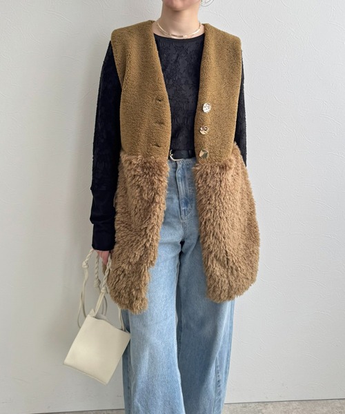 コート アウター ミックスボアジレ レディース_21