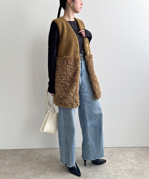 コート アウター ミックスボアジレ レディース_19