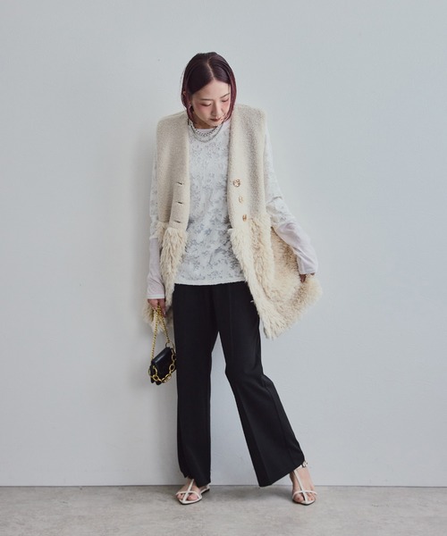 コート アウター ミックスボアジレ レディース_14
