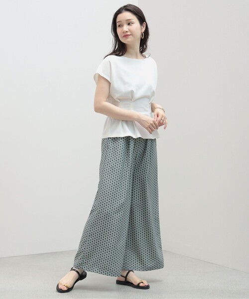 「BEAMS HEART」 半袖カットソー FREE オフホワイト レディース_画像2