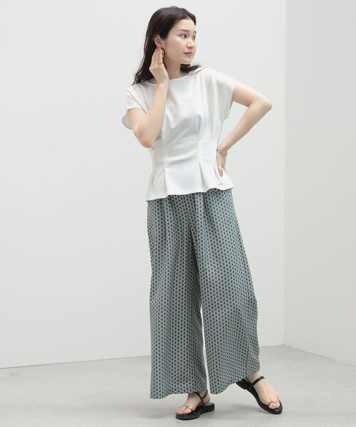 「BEAMS HEART」 半袖カットソー FREE オフホワイト レディース_画像3