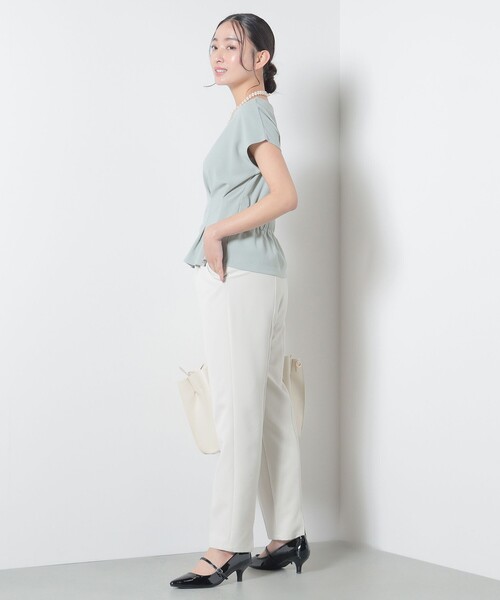 「BEAMS HEART」 半袖カットソー FREE オフホワイト レディース_画像5