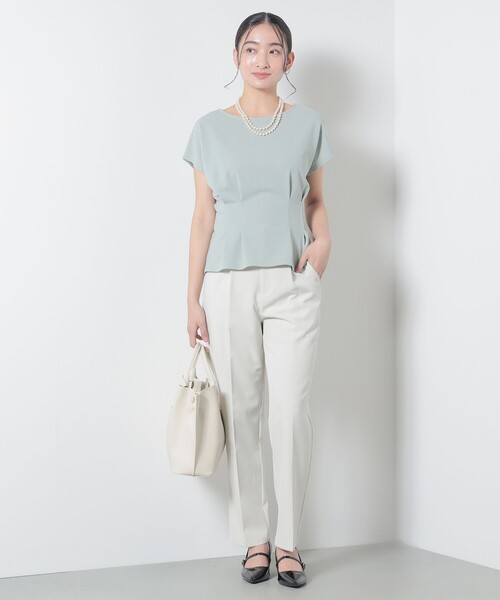 「BEAMS HEART」 半袖カットソー FREE オフホワイト レディース_画像6