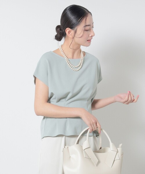 「BEAMS HEART」 半袖カットソー FREE オフホワイト レディース_画像7