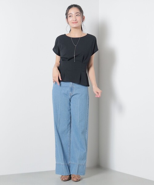 「BEAMS HEART」 半袖カットソー FREE オフホワイト レディース_画像8