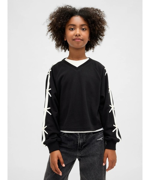 GAP（ギャップ） トレーナー ヴィンテージソフト Vネック リボン