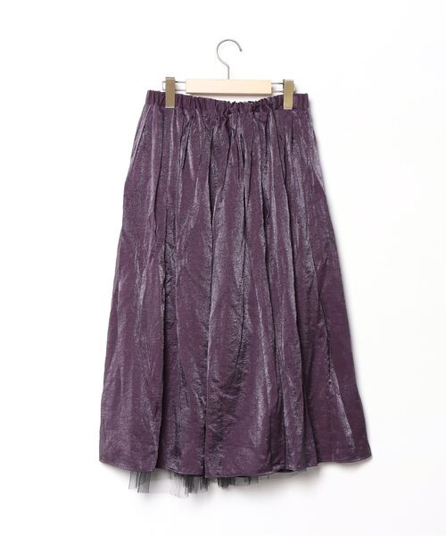 「REAL CUBE」 「HUNCH」フレアスカート M パープル レディース_画像2