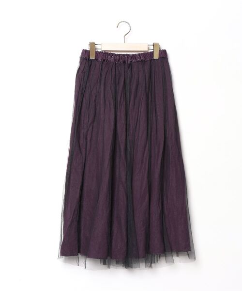 「REAL CUBE」 「HUNCH」フレアスカート M パープル レディース_画像3