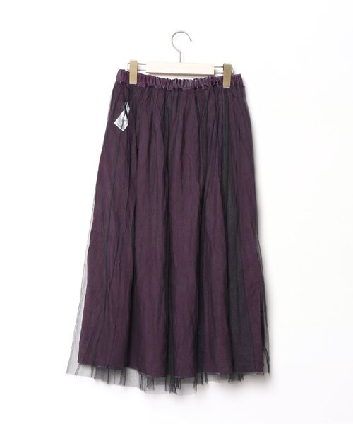 「REAL CUBE」 「HUNCH」フレアスカート M パープル レディース_画像4