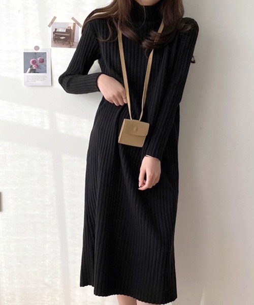 「Riff」 ニットワンピース FREE キャメル レディース_画像5