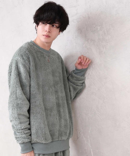 ARCADE（アーケード） パジャマ 両面 シャギーボア 上下セットアップ