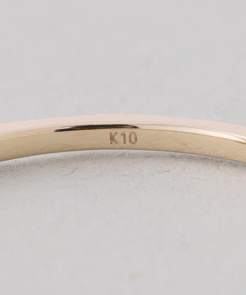 指輪 リング オニキスカットリング K10 レディースの画像