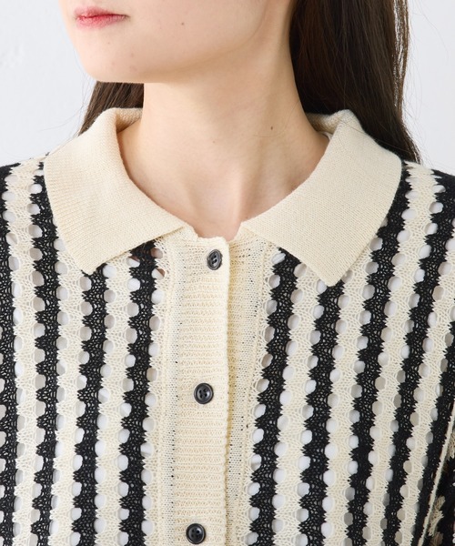「PUAL CE CIN」 ニットカーディガン FREE アイボリー レディース_画像5