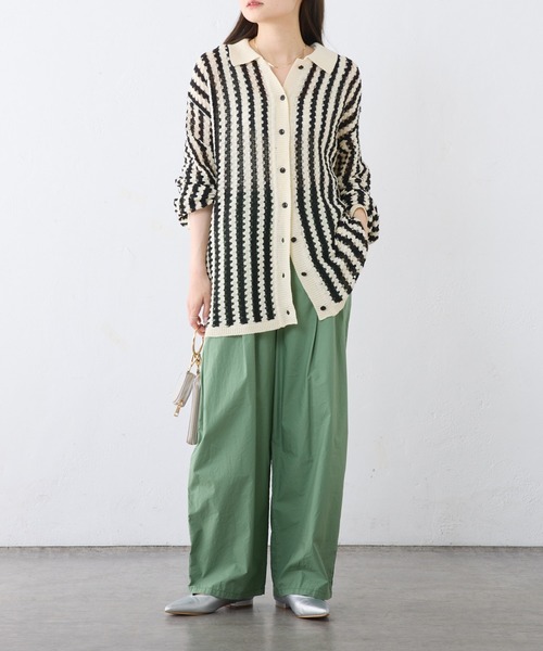 「PUAL CE CIN」 ニットカーディガン FREE アイボリー レディース_画像9