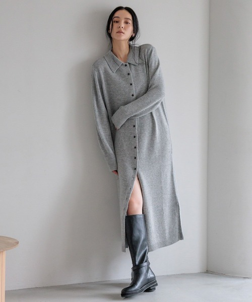 LOWRYS FARM（ローリーズファーム） ワンピース ニットポロワンピース