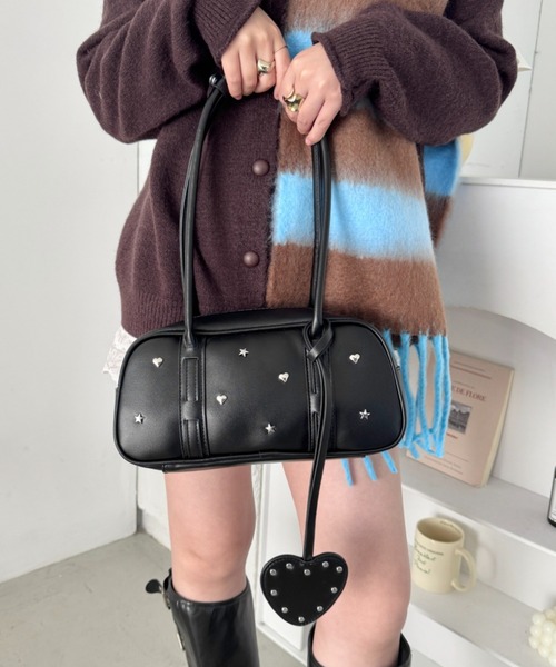 SOLLON.（ソルロン） ボストンバッグ ランダムスタッズボストンバッグ