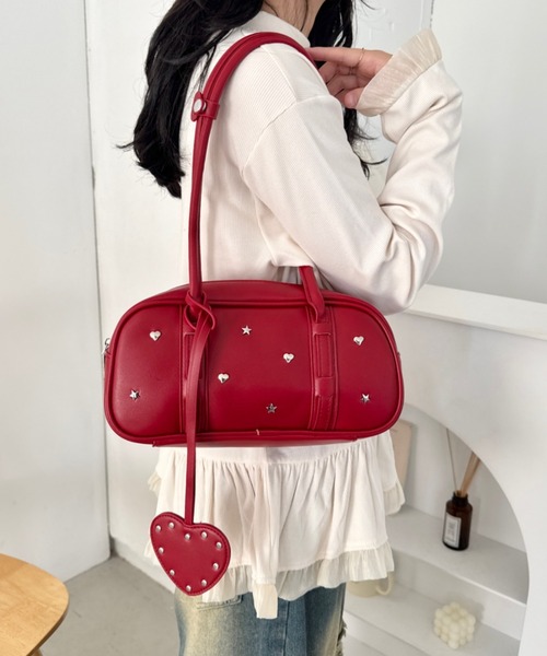 SOLLON.（ソルロン） ボストンバッグ ランダムスタッズボストンバッグ