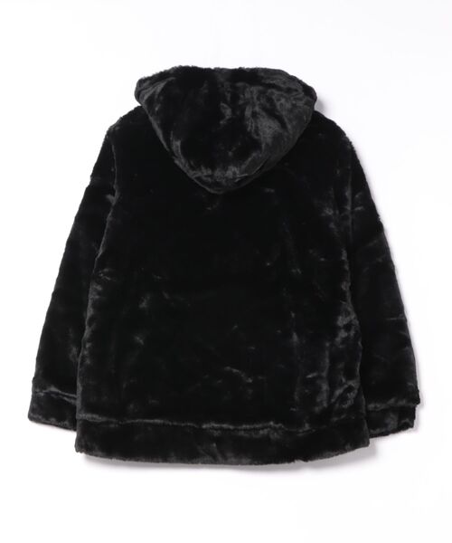 semuse コート アウター フェイクファーフードコート レディース