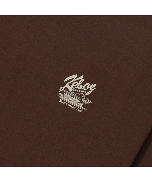 「KEBOZ」 半袖Tシャツ M バーガンディー メンズ_画像4