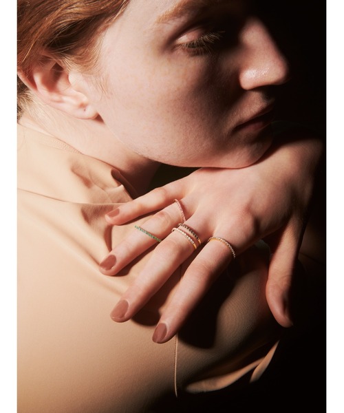 指輪 リング 「les bonbon」embrace smoky quartz ring/エンブレイス スモーキークォーツ リング レディースの画像
