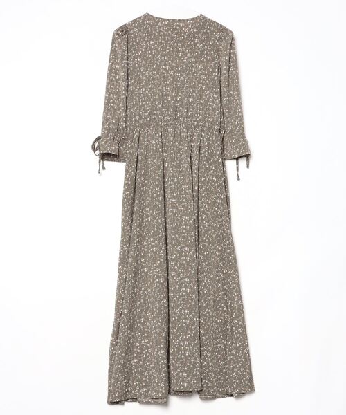 「JUNOAH」 花柄7分袖ワンピース - グリーン レディース_画像2