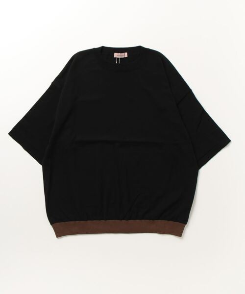 BEAMS LIGHTS（ビームス ライツ） 半袖ニット MEDIUM ブラック メンズ