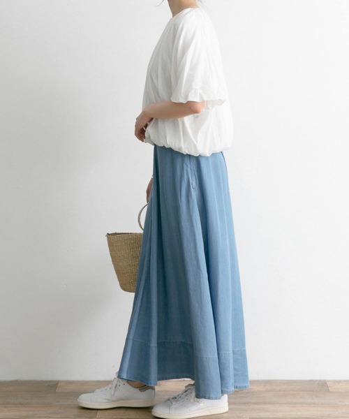 「URBAN RESEARCH ROSSO」 デニムスカート 36 ライトインディゴブルー レディース_画像3