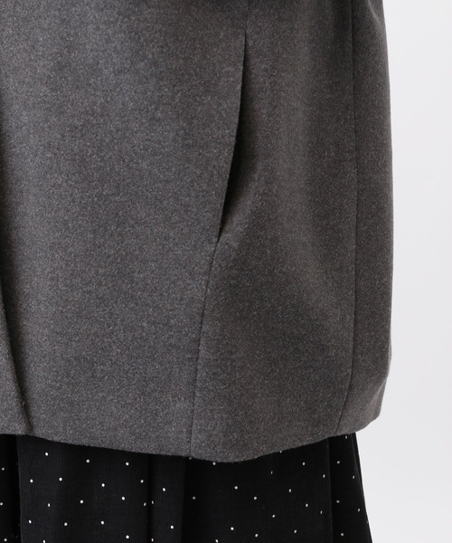 natural by clip 新品ダークグレー コクーンコート natural by clip 新品ダークグレー コクーンコート